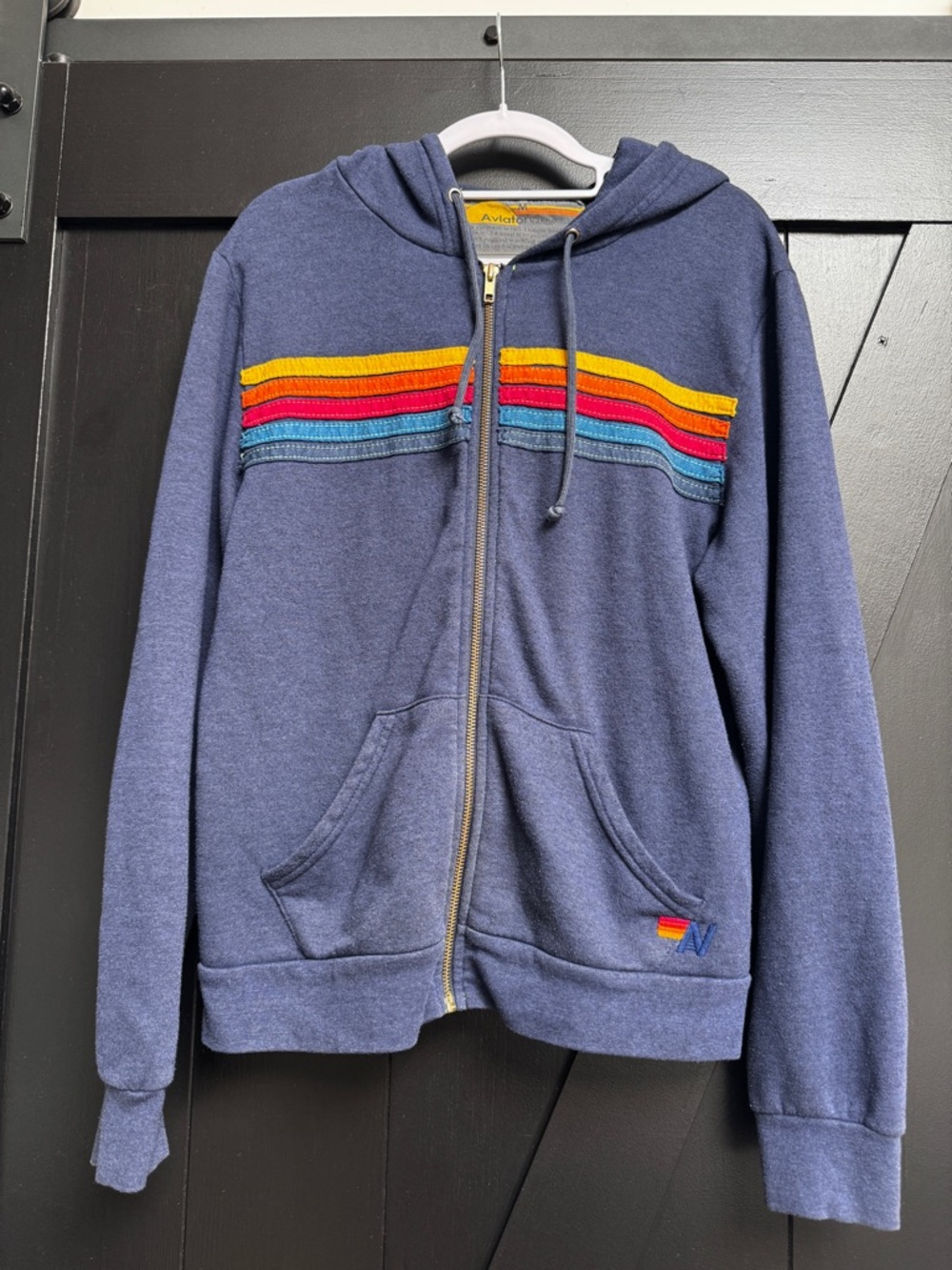 Aviator Nation 5 Stripe Hoodie in Navy - Medium - Excellent Condition. Cozy! - Picture 7 of 14